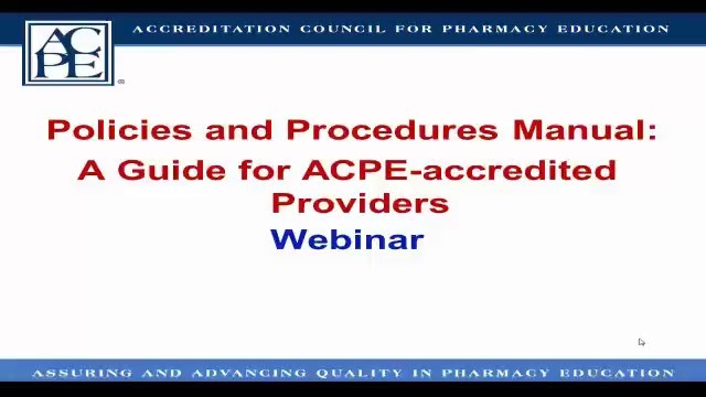 You are currently viewing ACPE Policies and Procedures