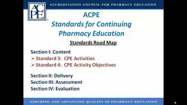 Read more about the article Standards 3 and 4 – Continuing Pharmacy Education Activities and Objectives